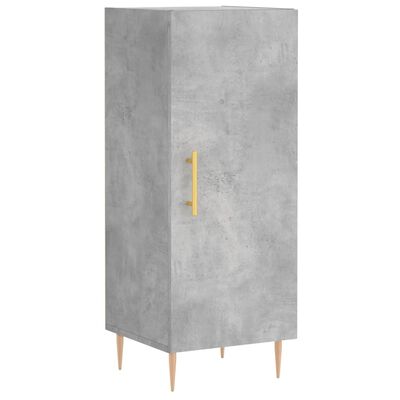 vidaXL Buffet haut Gris béton 34,5x34x180 cm Bois d'ingénierie