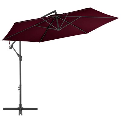 vidaXL Parasol de jardin en porte-à-faux avec mât en aluminium