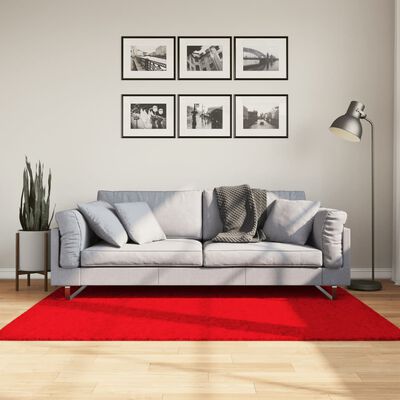 vidaXL Tapis OVIEDO à poils courts rouge 120x170 cm