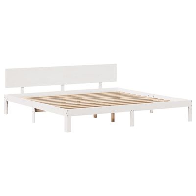 vidaXL Cadre de lit avec tiroirs sans matelas blanc 180x200 cm