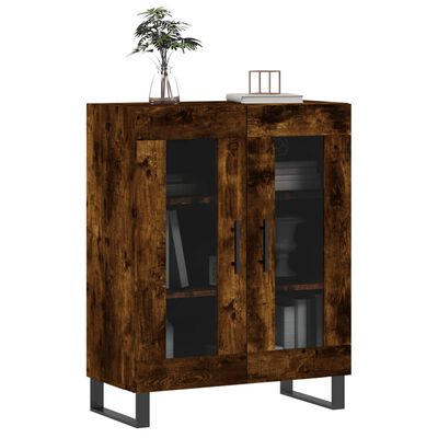 vidaXL Buffet chêne fumé 69,5x34x90 cm bois d'ingénierie