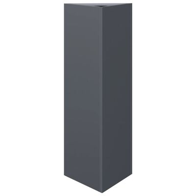 vidaXL Jardinière anthracite triangulaire 30x26x75 cm acier