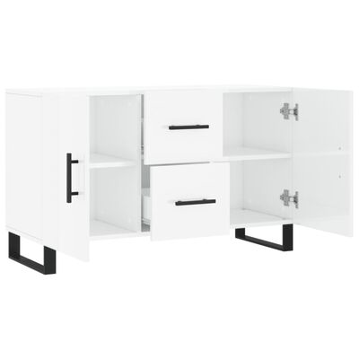 vidaXL Buffet blanc brillant 100x36x60 cm bois d'ingénierie