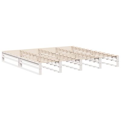 vidaXL Cadre de lit sans matelas blanc 180x200 cm bois massif de pin