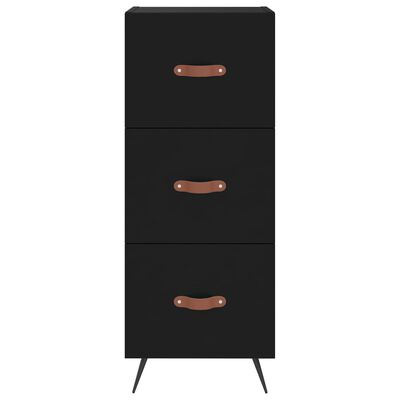 vidaXL Buffet haut Noir 34,5x34x180 cm Bois d'ingénierie