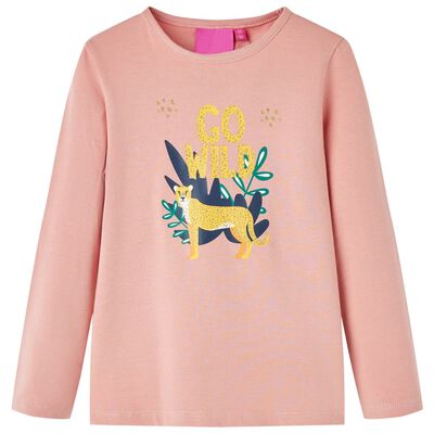 T-shirt enfants à manches longues rose clair 116