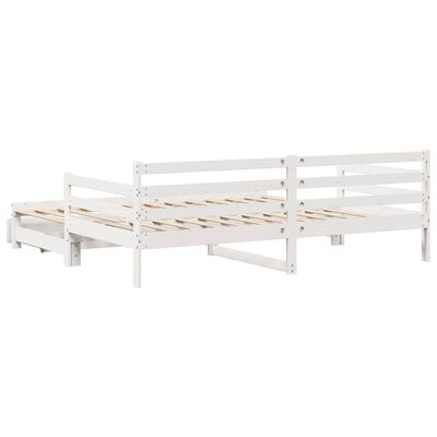 vidaXL Lit de jour et lit gigogne et tiroirs 90x190 cm bois pin massif