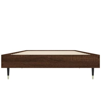 vidaXL Cadre de lit sans matelas chêne marron 75x190cm bois ingénierie