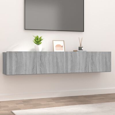 vidaXL Meubles TV 2 pcs sonoma gris 80x30x30 cm bois d'ingénierie