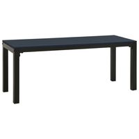 vidaXL Banc de jardin 110 cm acier et WPC noir