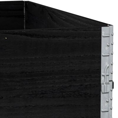 vidaXL Colliers de palette 2 pcs noir 100x100 cm bois de pin solide