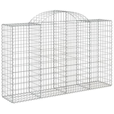 vidaXL Paniers à gabions arqués 4 pcs 200x50x120/140 cm Fer galvanisé