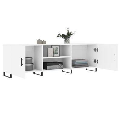 vidaXL Meuble TV blanc 150x30x50 cm bois d'ingénierie