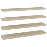 vidaXL Étagères murales flottantes 4 pcs chêne 120x23,5x3,8 cm MDF