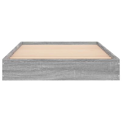 vidaXL Cadre de lit sonoma gris 75x190 cm bois d'ingénierie