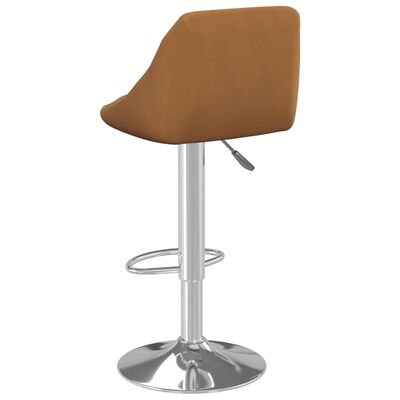 vidaXL Tabouret de bar Marron Velours