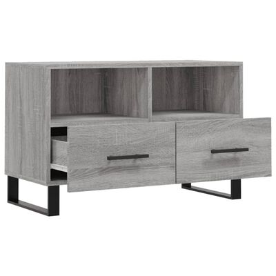 vidaXL Meuble TV Sonoma gris 80x36x50 cm Bois d'ingénierie