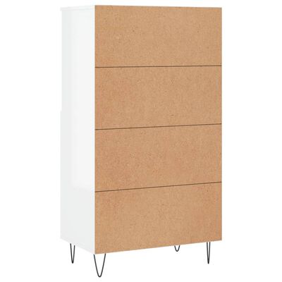 vidaXL Buffet haut Blanc brillant 60x36x110 cm Bois d'ingénierie