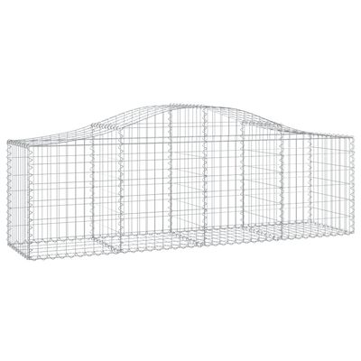 vidaXL Paniers à gabions arqués 7 pcs 200x50x60/80 cm Fer galvanisé