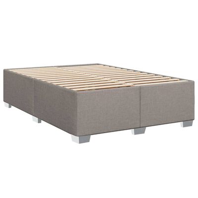 vidaXL Sommier à lattes de lit avec matelas Taupe 160x200 cm Tissu