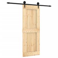 vidaXL Porte coulissante et kit de quincaillerie 80x210 cm pin massif