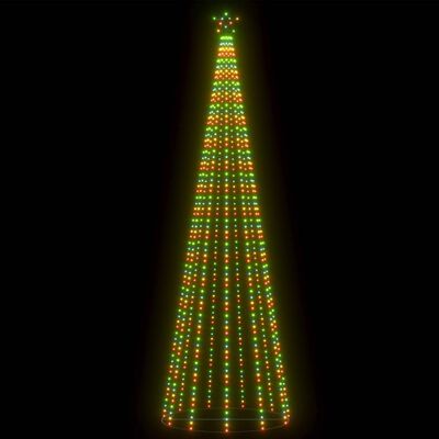 vidaXL Sapin de Noël cône 752 LED coloré décoration 160x500 cm