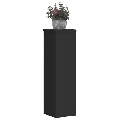 vidaXL Supports pour plantes 2 pcs noir 17x17x60 cm bois d'ingénierie