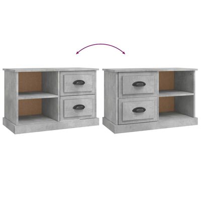 vidaXL Meuble TV gris béton 73x35,5x47,5 cm bois d'ingénierie