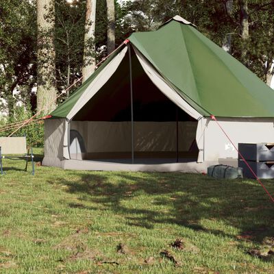 vidaXL Tente familiale tipi 8 personnes vert imperméable