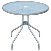 vidaXL Table de bistro Gris 80x71 cm Acier