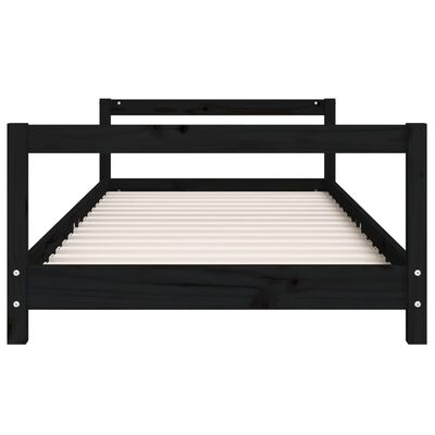 vidaXL Cadre de lit pour enfant noir 80x160 cm bois de pin massif