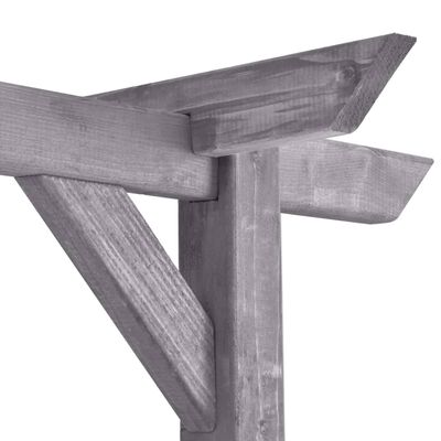 vidaXL Pergola de jardin Gris 200x40x205 cm Bois de pin imprégné