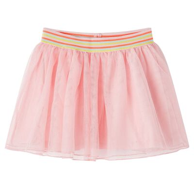 Jupe avec tulle pour enfants rose clair 116