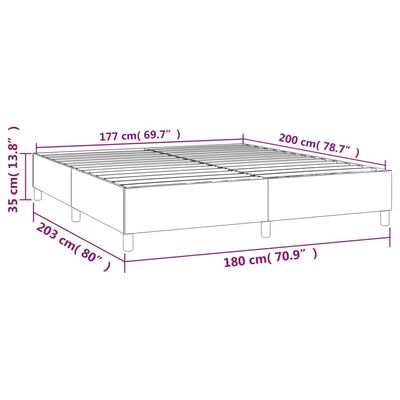 vidaXL Cadre de lit Blanc 180x200 cm Similicuir