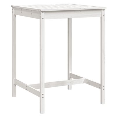 vidaXL Table de jardin blanc 82,5x82,5x110 cm bois massif de pin