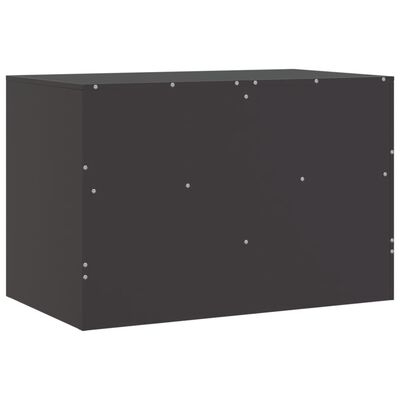 vidaXL Meuble TV noir 67x39x44 cm acier