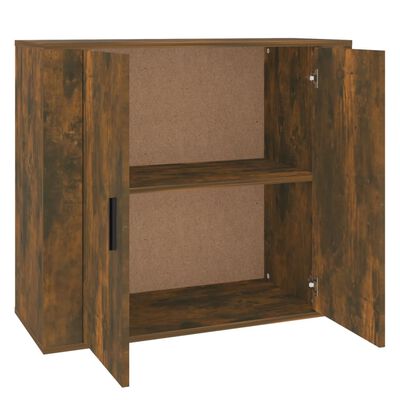 vidaXL Buffet Chêne fumé 80x33x70 cm Bois d'ingénierie