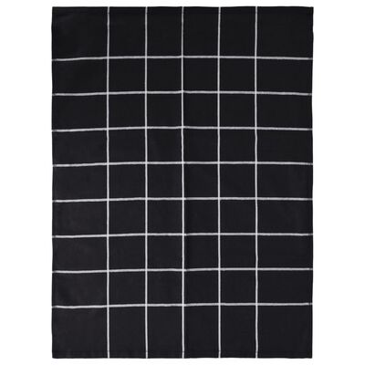 vidaXL Ensemble de serviettes 12 pcs noir coton