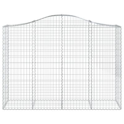 vidaXL Paniers à gabions arqués 14 pcs 200x50x140/160 cm Fer galvanisé