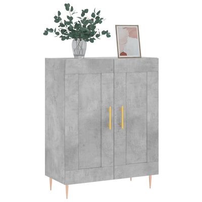 vidaXL Buffet gris béton 69,5x34x90 cm bois d'ingénierie