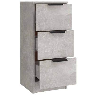 vidaXL Buffets 3 pcs gris béton bois d'ingénierie