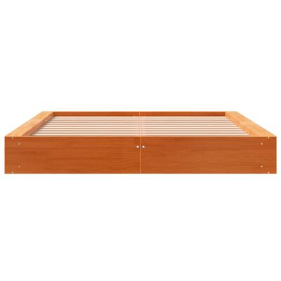 vidaXL Cadre de lit sans matelas cire marron 120x190cm bois pin massif