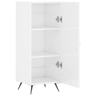 vidaXL Buffet Blanc brillant 34,5x34x90 cm Bois d'ingénierie