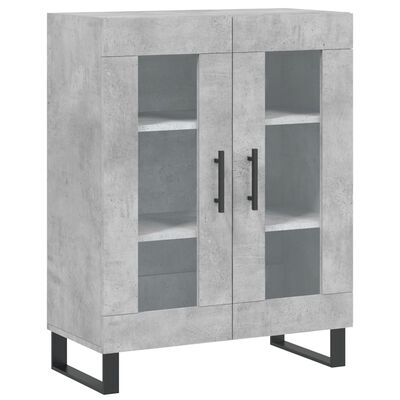 vidaXL Buffet gris béton 69,5x34x90 cm bois d'ingénierie