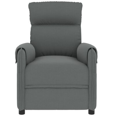 vidaXL Fauteuil de massage inclinable Gris foncé Tissu