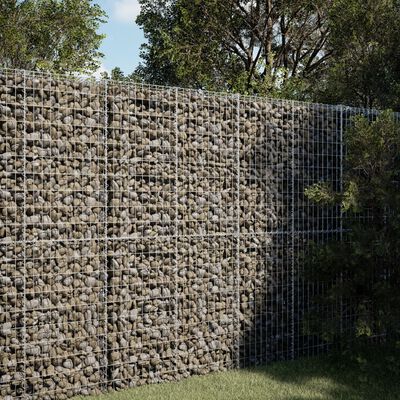 vidaXL Panier gabion avec couvercle 150x100x200 cm fer galvanisé