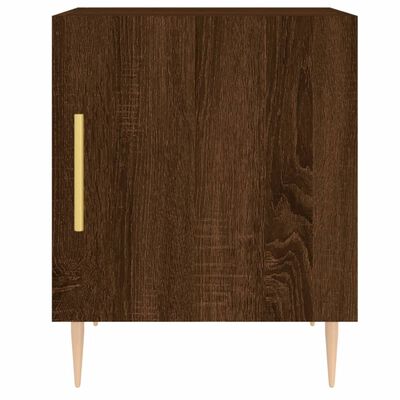 vidaXL Table de chevet chêne marron 40x40x50 cm bois d’ingénierie