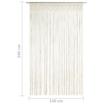 vidaXL Rideau en macramé 140x240 cm Coton