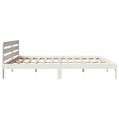 vidaXL Cadre de lit sans matelas blanc 180x200 cm bois massif de pin