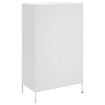 vidaXL Buffet haut blanc 68x39x113 cm acier